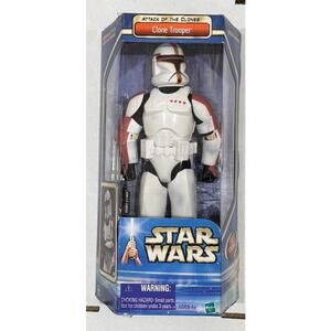 NIB 12" Red Armor Clone Trooper Captain Star Wars II Attack of the Clones Figure